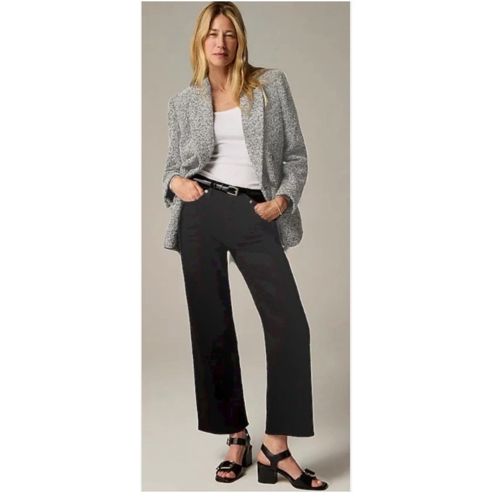 J.Crew '96 Slim Wide‎ Leg Jeans Women's Size 34 Black Wash Denim NWOT's Y2K